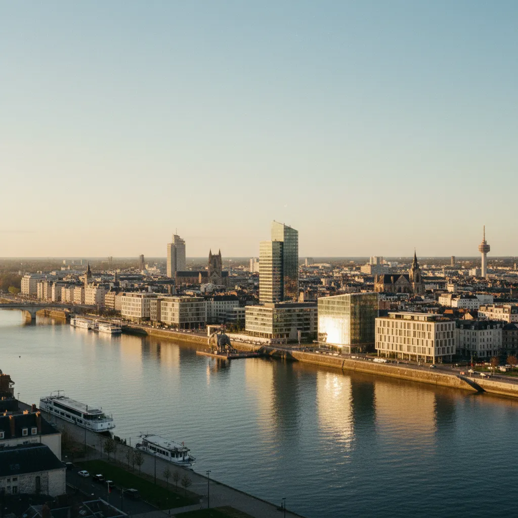 Vue panoramique de l'Île de Nantes, quartier numérique de la métropole
