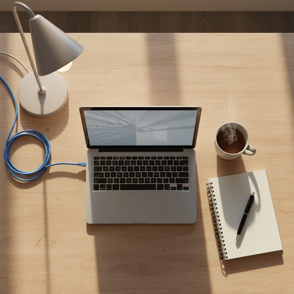 Poste de travail équipé pour des exercices de sécurité réseau