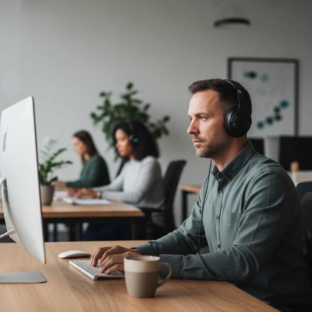 Professionnel IT préparant une certification en cybersécurité