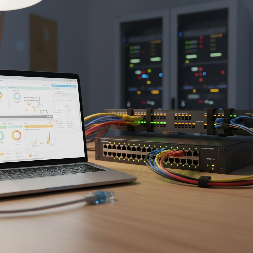 La capture de trafic réseau nécessite un accès à l'interface réseau, ici un poste connecté directement au switch managea