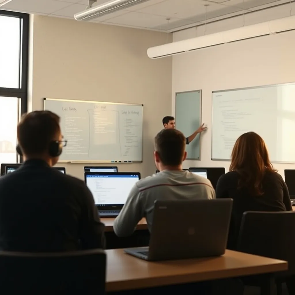 Les périodes en centre de formation alternent avec le travail en entreprise pour les alternants développeurs