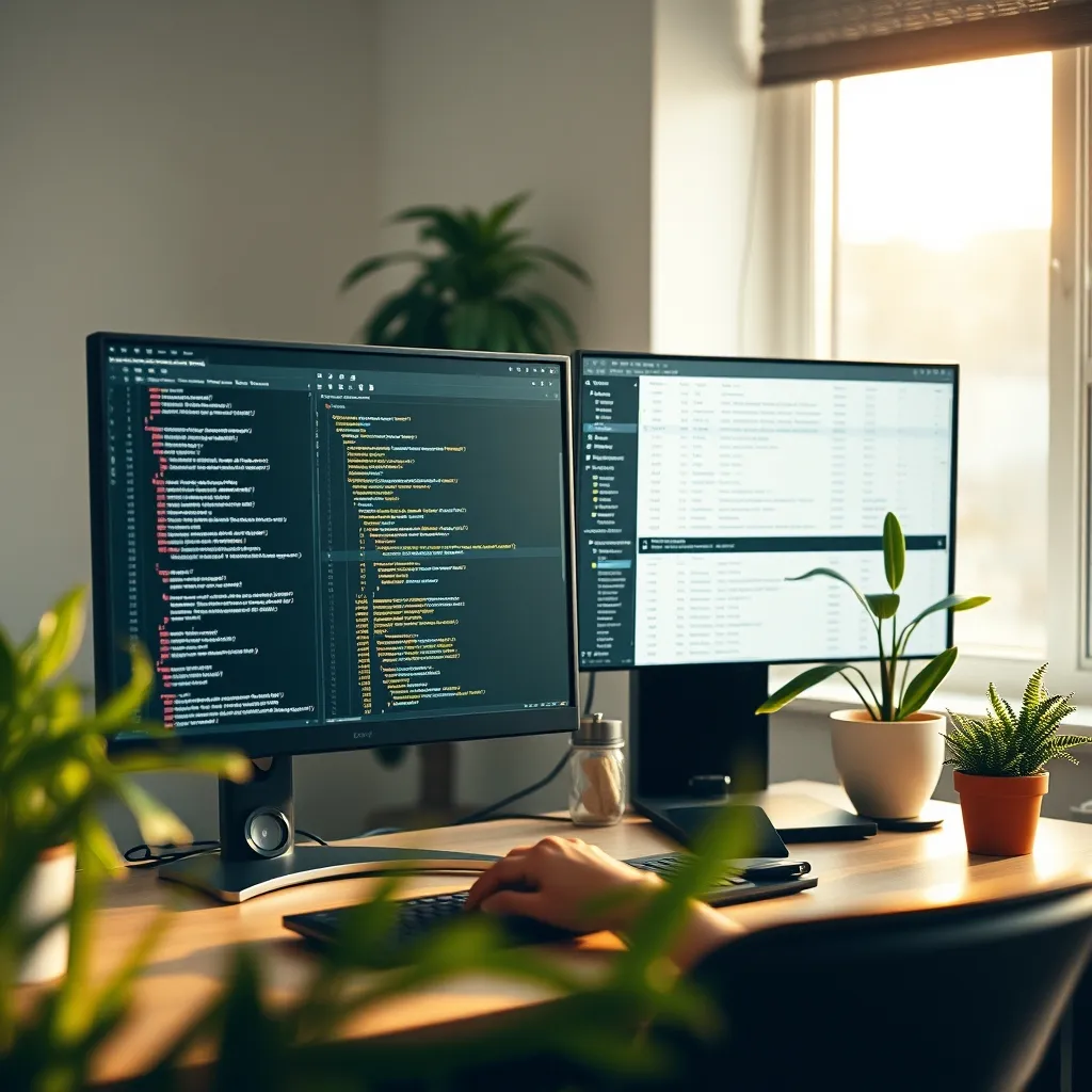 Développeur construisant une solution personnalisée de gestion de base de données prospects