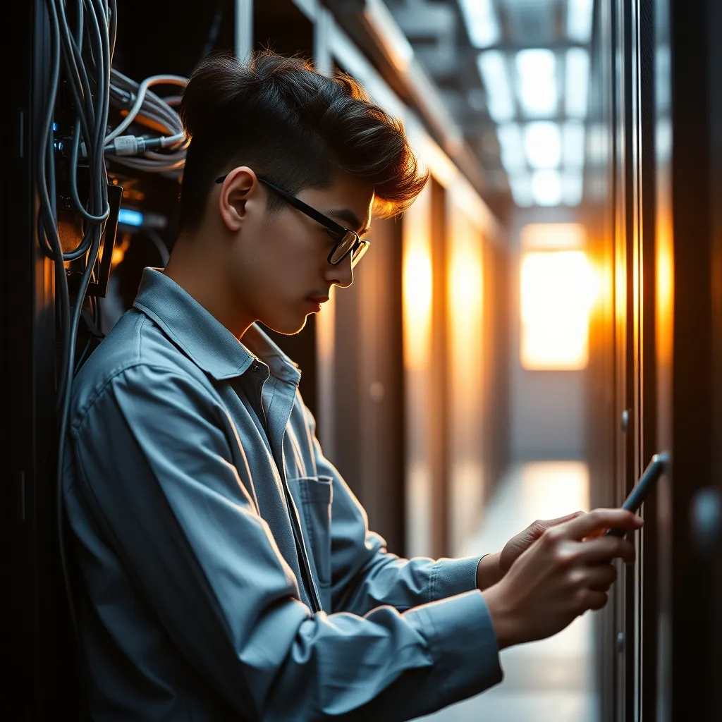 Les alternants en réseaux travaillent sur des équipements professionnels dès leur formation