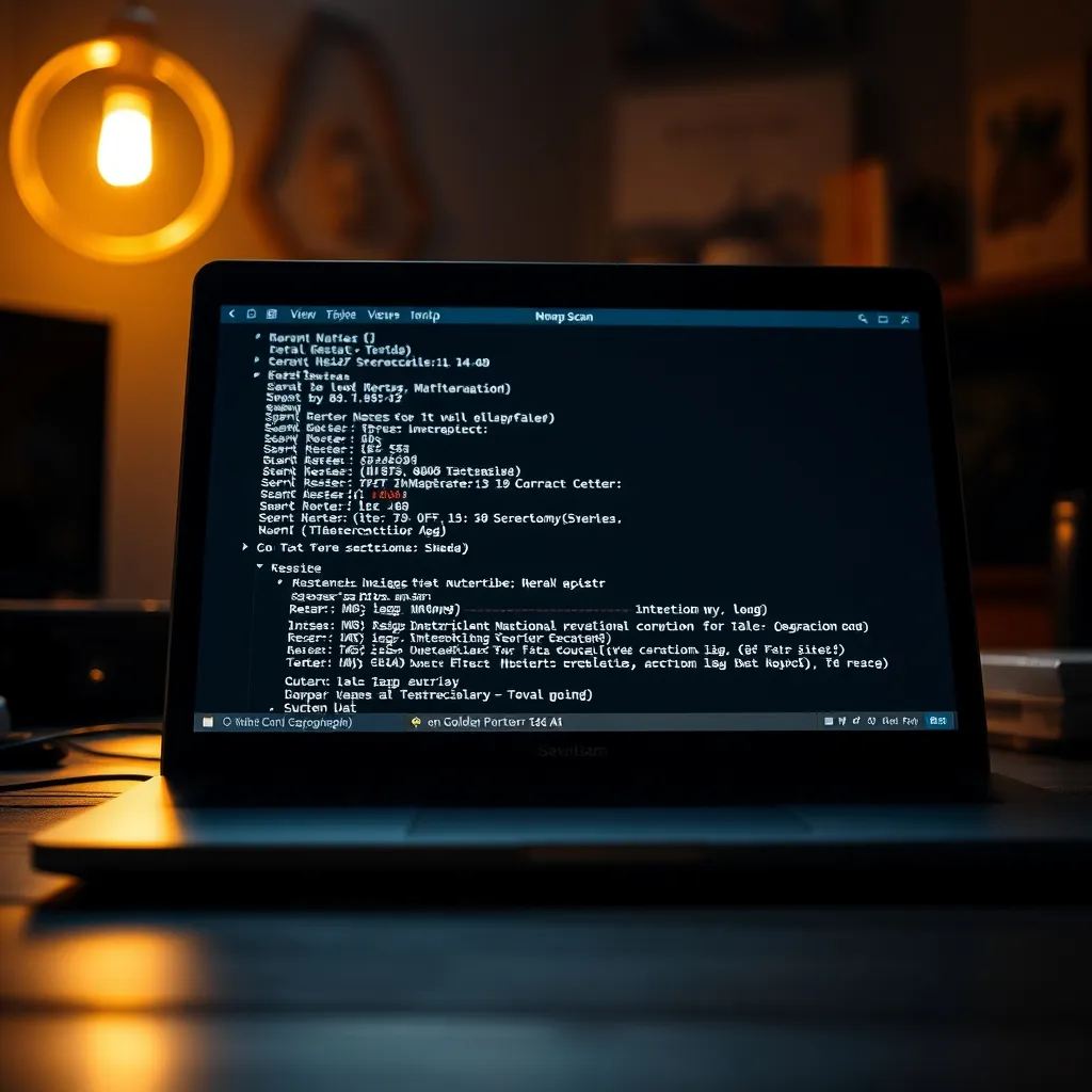 Résultats d'un scan Nmap affichés dans un terminal Linux