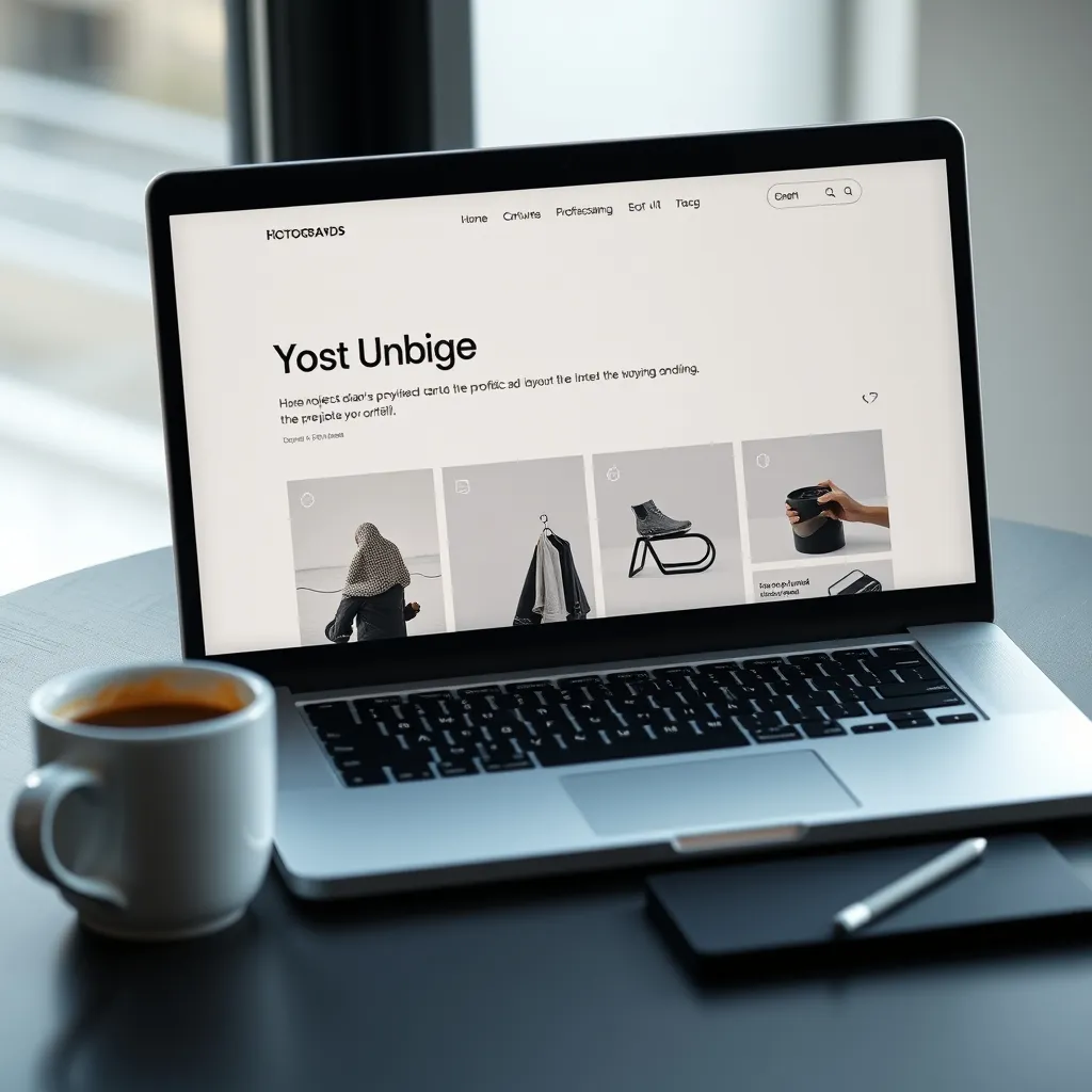 Un design sobre et professionnel renforce la crédibilité du portfolio en ligne