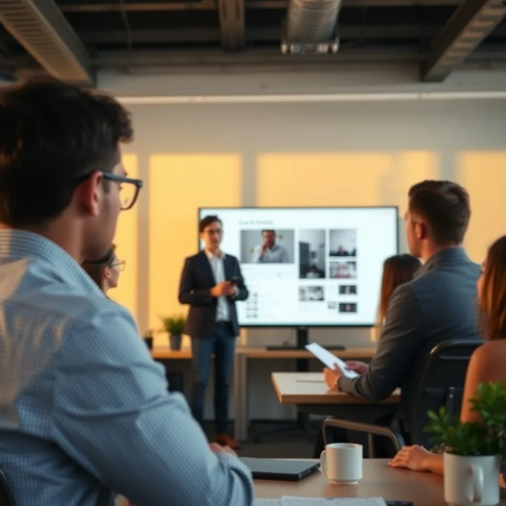 La présentation de projet en entreprise fait partie des compétences acquises en stage informatique