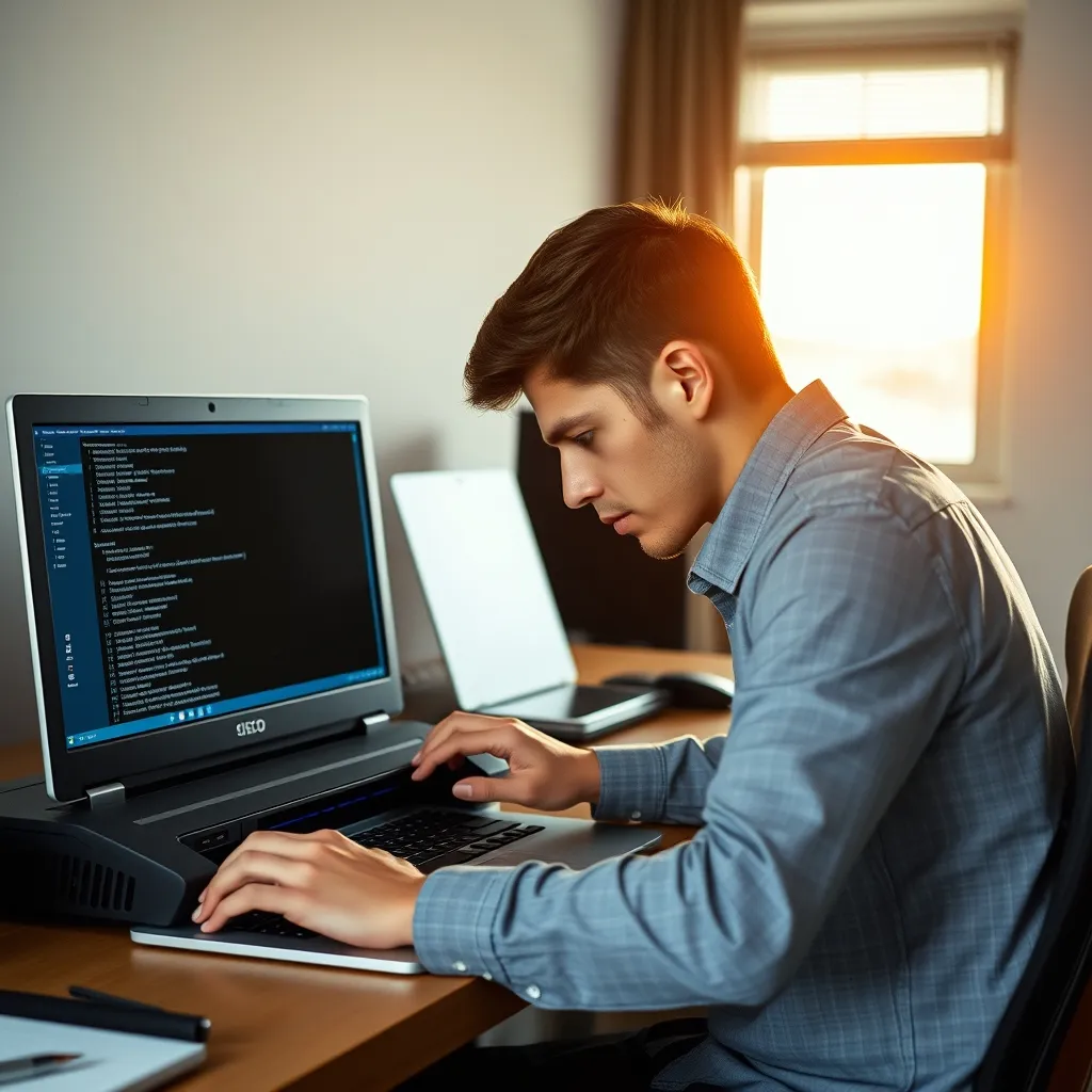 Configuration d'un routeur réseau lors d'une mise en service en entreprise