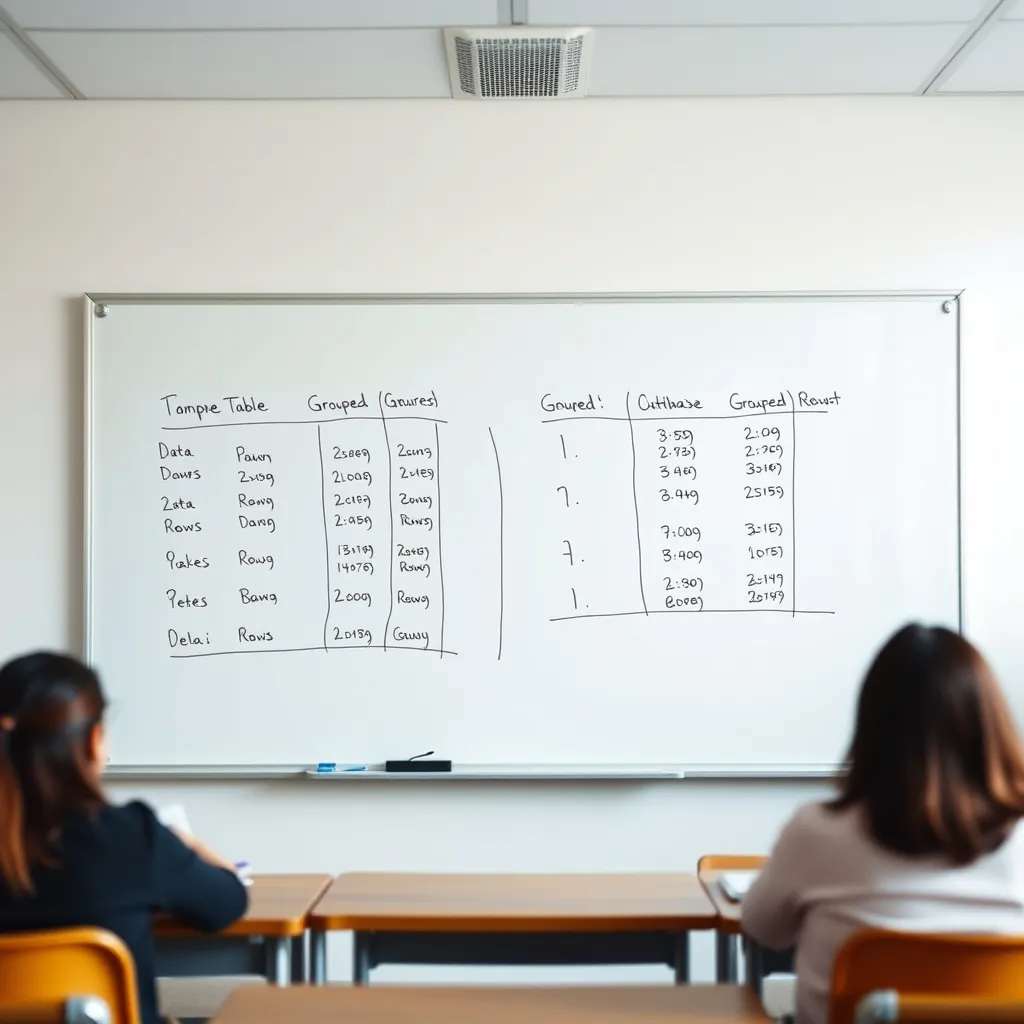 Schéma explicatif du GROUP BY pour regrouper les valeurs uniques