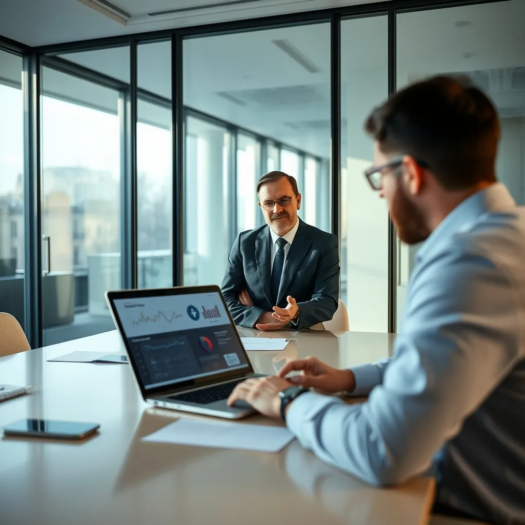 Un consultant en sécurité informatique présente les résultats d'un audit à son client