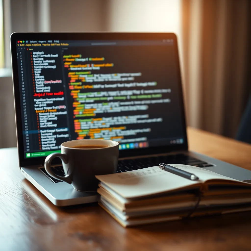 Éditeur de code affichant la syntaxe Jinja2 utilisée dans les templates Ansible