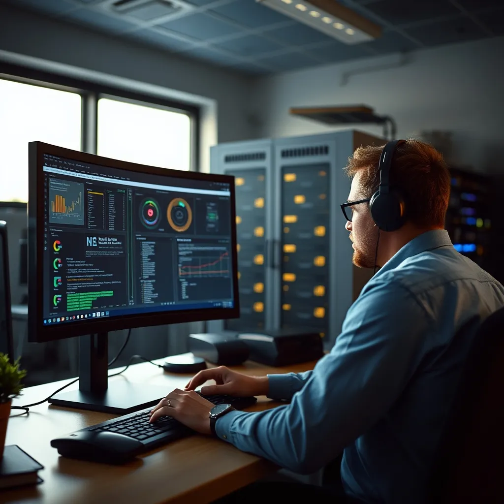 Un administrateur système configurant Windows Server depuis sa console de gestion