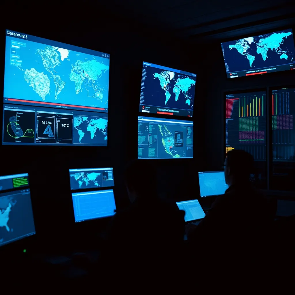Un centre opérationnel de sécurité où les alternants effectuent leurs missions de surveillance