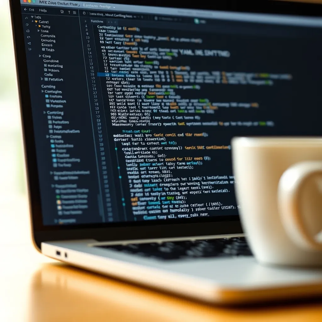 Configuration réseau Docker Compose dans un éditeur de code avec coloration syntaxique