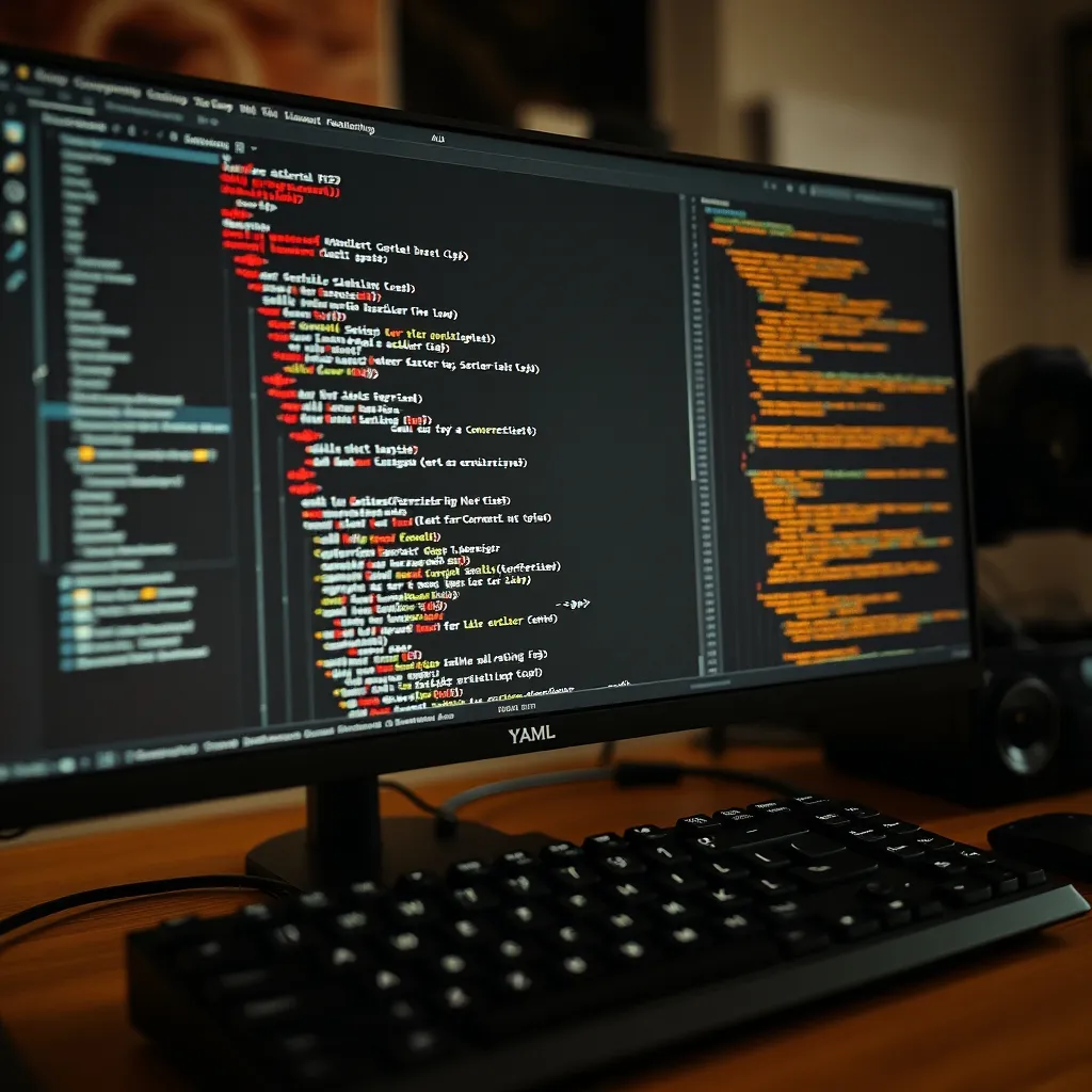 Un fichier Docker Compose configurant Keycloak avec PostgreSQL dans un éditeur de code